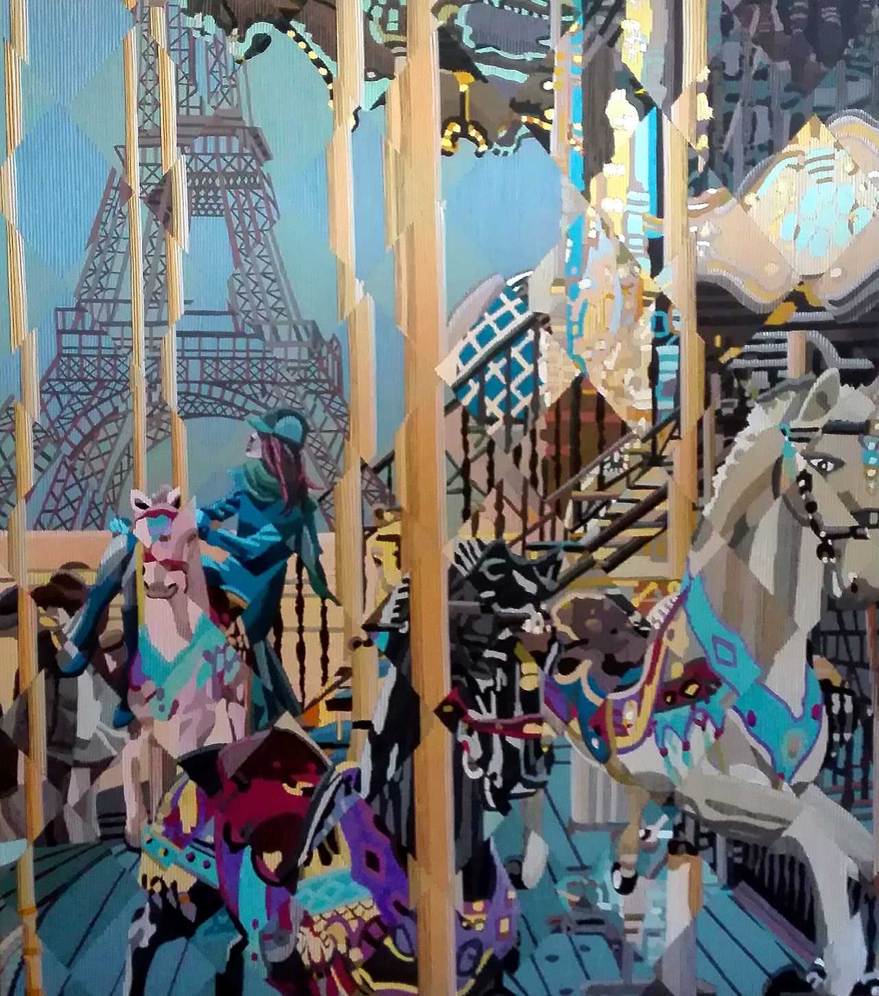 Giostra a Parigi 80x90 - Marco Sciame